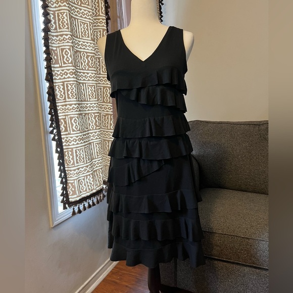 Ruffled Little Black Dress - Picture 1 of 4